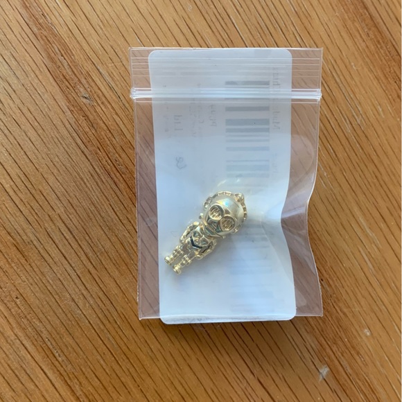 NWOT Star Wars C-3PO Gold / Black Enamel Charm Sterling Silver 925 - Picture 3 of 9
